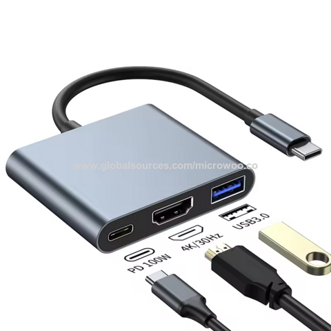 Hubs USB Tipo C para HDMI 3 em 1, 4 em 1, 7 em 1 personalizados com preço de fábrica mais vendidos