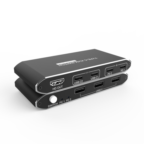 Tipo-c de alta calidad al por mayor directo KVM Swicther 4K * 2K @ 60Hz 3 * USB2.0 del interruptor del hdmi de KVM del precio competitivo de la fábrica