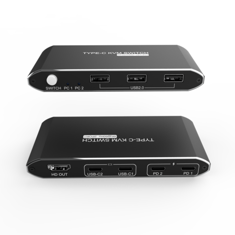 Tipo-c de alta calidad al por mayor directo KVM Swicther 4K * 2K @ 60Hz 3 * USB2.0 del interruptor del hdmi de KVM del precio competitivo de la fábrica