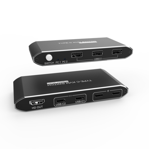 Tipo-c de alta calidad al por mayor directo KVM Swicther 4K * 2K @ 60Hz 3 * USB2.0 del interruptor del hdmi de KVM del precio competitivo de la fábrica