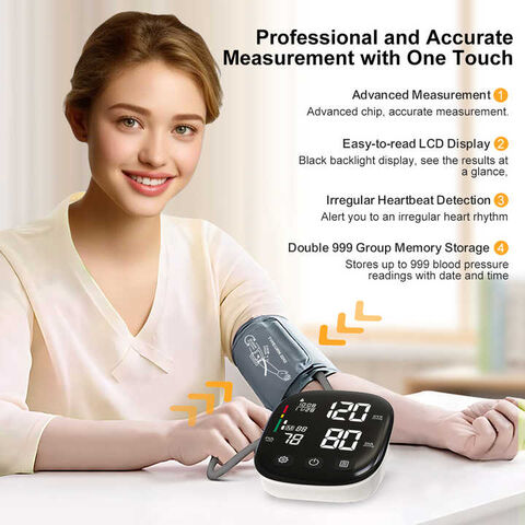 Tensiomètre numérique BP Machine Moniteurs de pression artérielle Électrique Portable Sphygmomanomètre Machine de pression artérielle au bras supérieur pour B2B