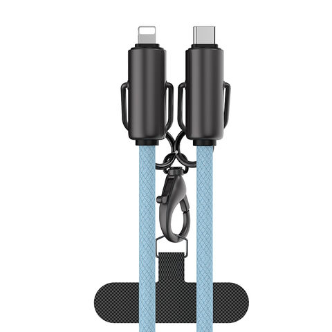 Cable de datos de carga rápida con cordón tipo C a Lightning PD3.0 para teléfono móvil, aleación de zinc trenzado y resistente, tipo ODM