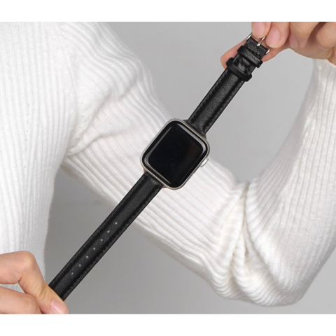 Correa de Cuero Genuino para iWatch - Correa de Cuero para Apple Watch 4/5/6/7/8/9 SE 38mm 40mm 42mm 44mm