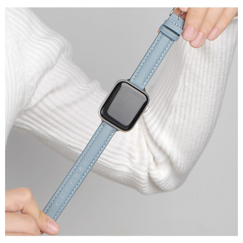 Correa de Cuero Genuino para iWatch - Correa de Cuero para Apple Watch 4/5/6/7/8/9 SE 38mm 40mm 42mm 44mm