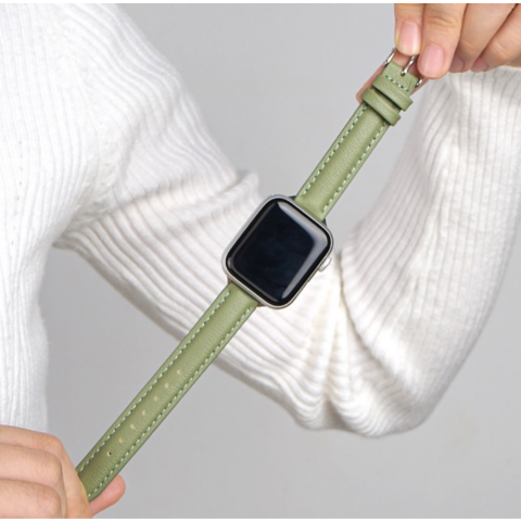 Correa de Cuero Genuino para iWatch - Correa de Cuero para Apple Watch 4/5/6/7/8/9 SE 38mm 40mm 42mm 44mm