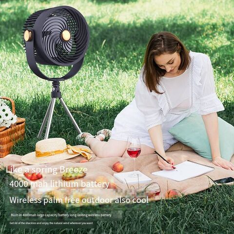 2024 Ventilador Elétrico de Circulação de Ar Transfronteiriço Casa Dormitório Ventilador Portátil Desktop Ventilador Portátil Ao Ar Livre