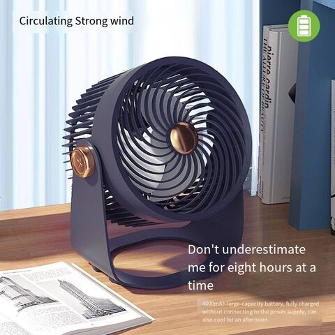 2024 Ventilador Elétrico de Circulação de Ar Transfronteiriço Casa Dormitório Ventilador Portátil Desktop Ventilador Portátil Ao Ar Livre