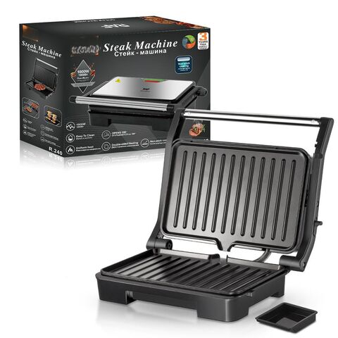 Parrillas Eléctricas de Contacto, 1500W, Prensa para Paninis de Encimera Interior, Sandwichera Antiadherente