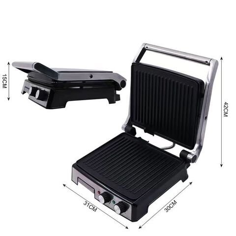 Parrillas Eléctricas de Contacto, 1500W, Prensa para Paninis de Encimera Interior, Sandwichera Antiadherente