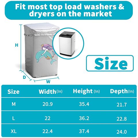 Top Load Washing Machine Dryer Cover Protector for Portable Washer,Waterproof UV and Dust Resistance