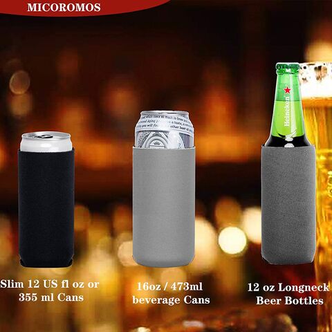 Paquete de 12 Enfriadores de Latas Delgadas, Fundas Plegables Lisas para Latas de Refresco de 355 ml al por Mayor