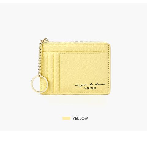 Benutzerdefiniertes Logo Multi-Color PU Leder Kreditkartenhalter Brieftasche Slim Soft Reißverschluss Damen Münzfach Mini Schlüsselanhänger Kleine Geldbörse Großhandel