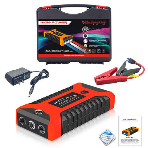 Arrancador de Carro 12V 20000mAh Power Bank Portátil para Celulares, Tablets, Auxiliar de Partida de Bateria de Motor, Emergência Automotiva