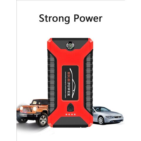 Arrancador de Carro 12V 20000mAh Power Bank Portátil para Celulares, Tablets, Auxiliar de Partida de Bateria de Motor, Emergência Automotiva