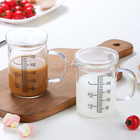 Supplier Measuring Children's Mugs Milk Mugs Water Bottle with Scale Glass Cups