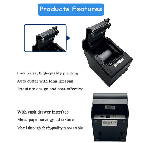 80mm Bondrucker CB811 Kabelloser Bluetooth Thermobondrucker mit Auto Cutter für Geschäftskarten Druckmaschine 250mm/s