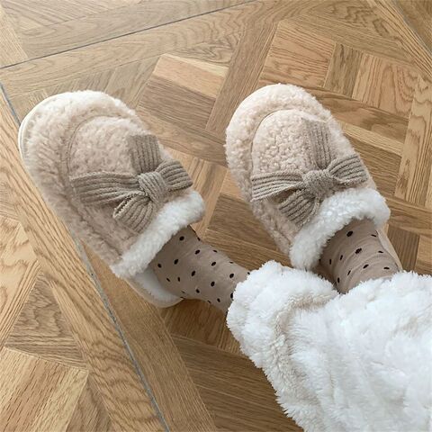 Soft bottom slippers women's fuzzy slippers fancy slippers pearl slippers white fluffy slippers men velvet slippers