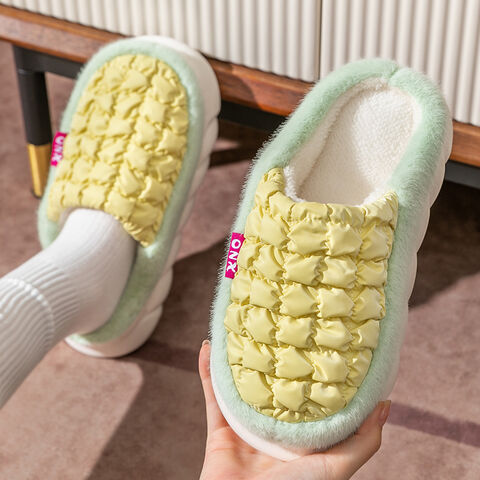Felt wool slippers home wear slippers sheepskin slipper strip slippers pink slipper trendy women's slippers