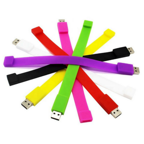 Hot-Selling 64GB USB Flash Drive Pen Silicone Wrist Bracelet with Colorful Lights PVC Memory 32GB USB 2.0 3.0 Interface
