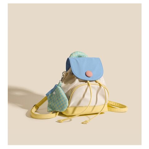 Mochila con Logo Personalizado Nueva Bolso de Hombro Lindo Nylon Cubo Cordón Mochila de Viaje Mini Mochilas Escolares para Niñas