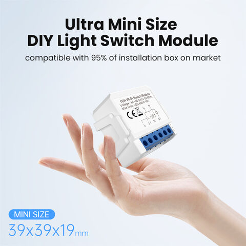 AVATTO Tuya 10A Interruptor WiFi Módulo de Interruptor Inteligente Avatto Módulo Inteligente Color Azul 1/2/3/4 Gang Interruptor de Circuito Inteligente WiFi