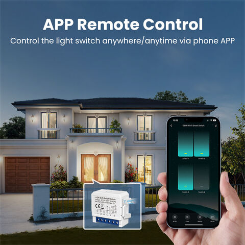 AVATTO Tuya 10A Interruptor WiFi Módulo de Interruptor Inteligente Avatto Módulo Inteligente Color Azul 1/2/3/4 Gang Interruptor de Circuito Inteligente WiFi