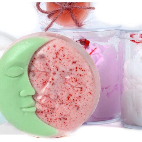 Moldes de Silicone para Sabonetes, Moldes para Sabonetes com Rosto de Sol e Lua para Fazer Sabão, Moldes para Bombas de Banho Caseiras