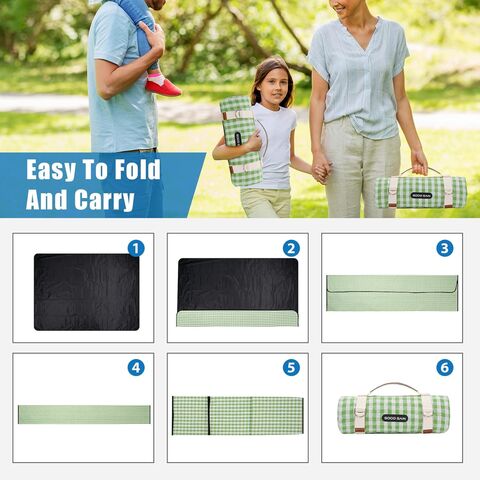 Mantas de Picnic Extra Grandes para Exterior - Manta de Picnic Impermeable con Correa de Transporte | Manta de Picnic Lavable a Máquina con Respaldo a Prueba de Arena