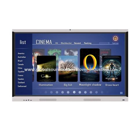 Pizarra interactiva 4K con pantalla TFT-LCD de 55/65/75/86 pulgadas, Quad-core MaliG52, Windows 10