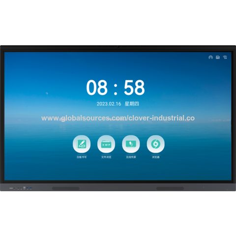 Pizarra interactiva 4K con pantalla TFT-LCD de 55/65/75/86 pulgadas, Quad-core MaliG52, Windows 10