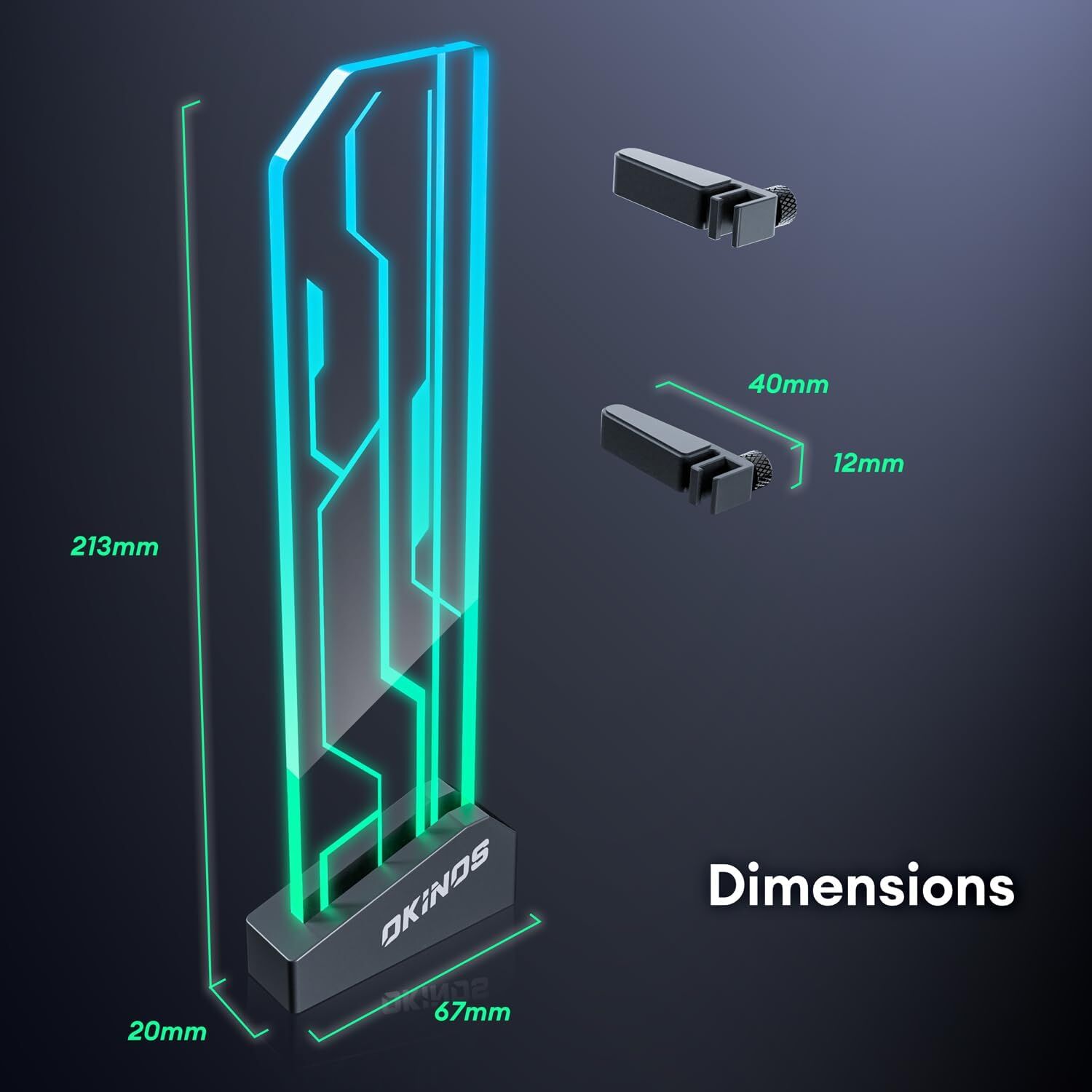 Gpu Glass Okinos, Gpu Support Bracket, Compatible With 4090 Graphic Card ...