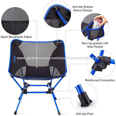 Cadeiras de Camping, Cadeiras Dobráveis para Exterior com Altura Ajustável, Cadeira de Praia para Adultos, Cadeiras de Campismo Portáteis e Compactas