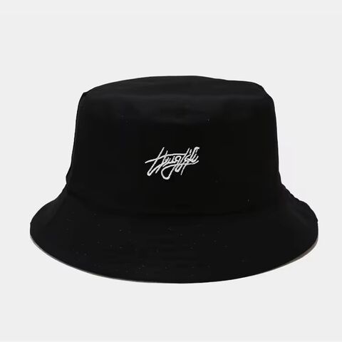 Chapéu Balde de Dois Lados, Um Lado com Logotipo Bordado na Frente, Um Lado com Logotipo Estampado por Toda a Parte, Chapéu Balde Reversível