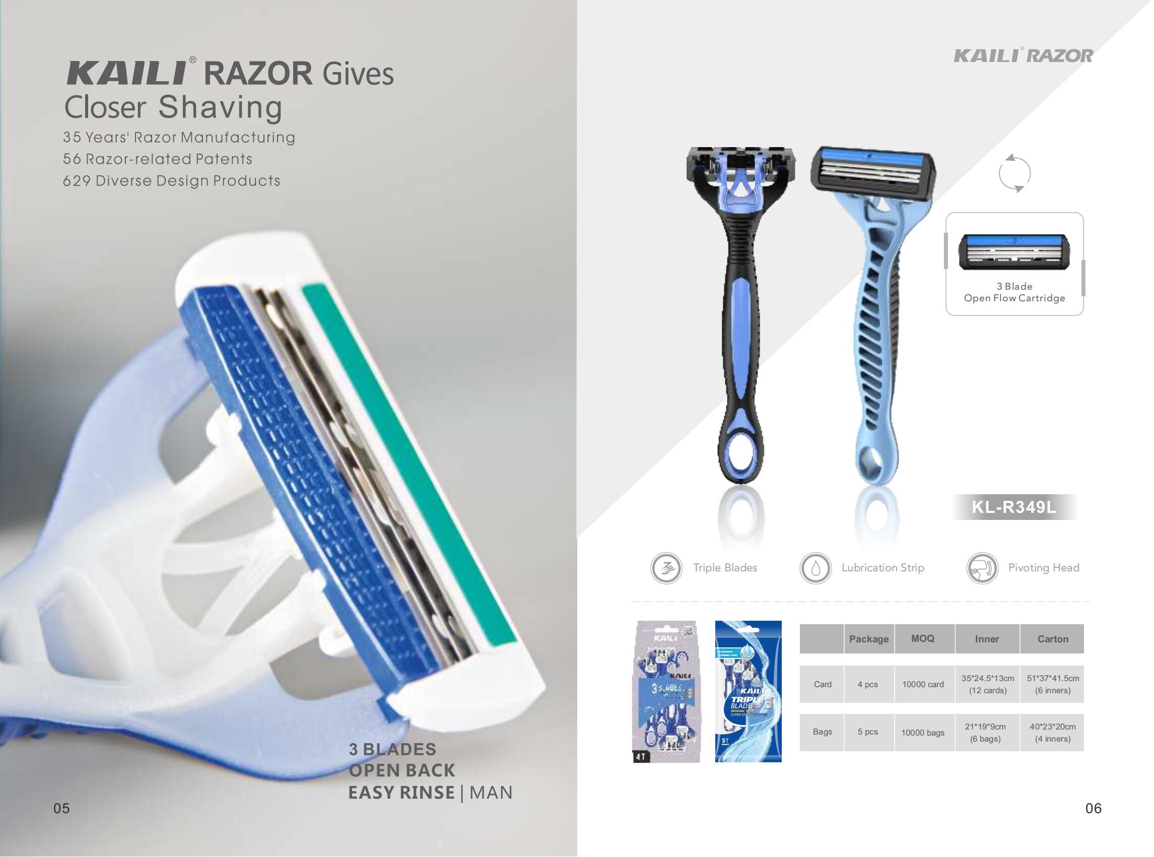 Four Blade Razor With Precision Shaving Technology, Comfort Grip Handle ...