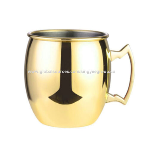 Copo Moscow Mule de aço inoxidável, conjunto de copos de cocktail criativos com design de martelo, caneca de cerveja para bar
