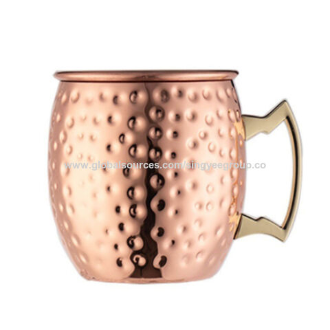 Copo Moscow Mule de aço inoxidável, conjunto de copos de cocktail criativos com design de martelo, caneca de cerveja para bar