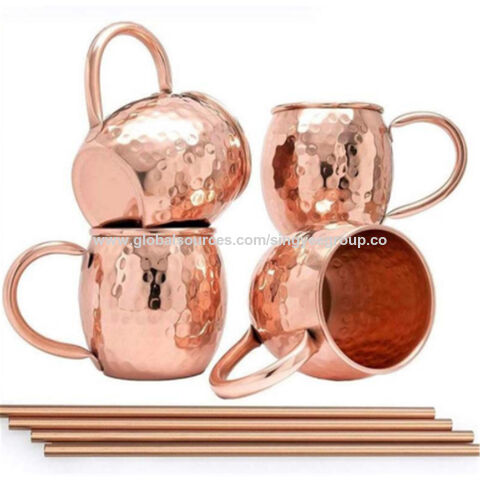 Copo Moscow Mule de aço inoxidável, conjunto de copos de cocktail criativos com design de martelo, caneca de cerveja para bar