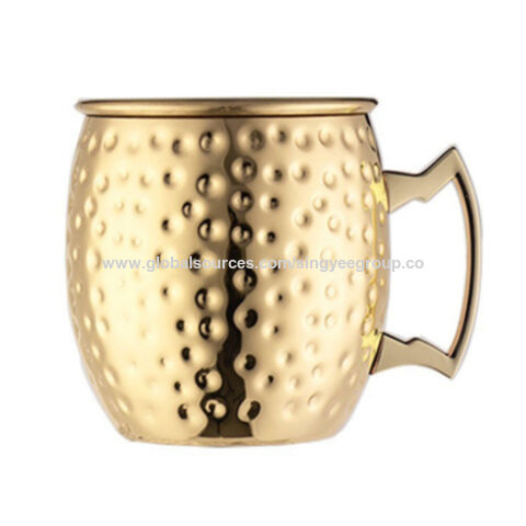 Copo Moscow Mule de aço inoxidável, conjunto de copos de cocktail criativos com design de martelo, caneca de cerveja para bar