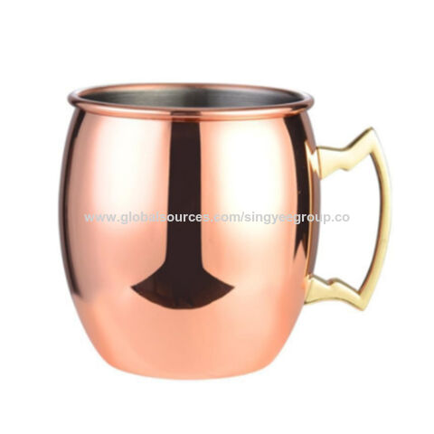 Copo Moscow Mule de aço inoxidável, conjunto de copos de cocktail criativos com design de martelo, caneca de cerveja para bar