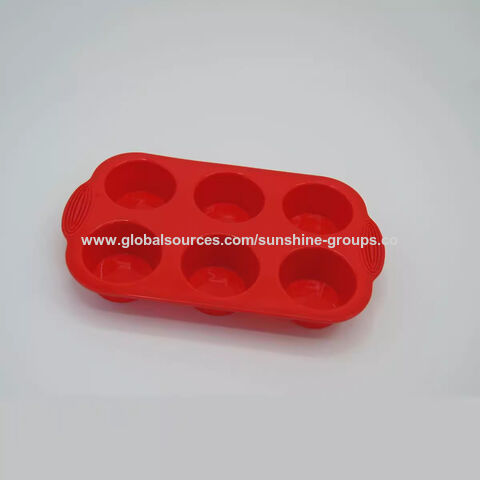 Molde de silicona para pastel de 6 cavidades, redondo, para hornear pasteles y galletas, utensilios de repostería