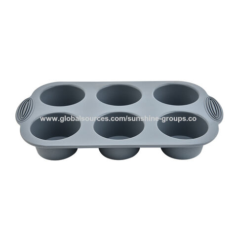 Molde de silicona para pastel de 6 cavidades, redondo, para hornear pasteles y galletas, utensilios de repostería