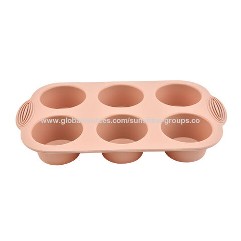 Molde de silicona para pastel de 6 cavidades, redondo, para hornear pasteles y galletas, utensilios de repostería