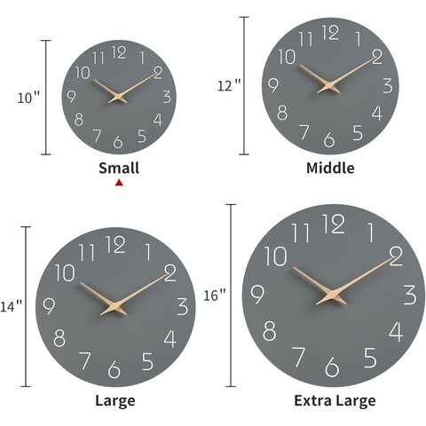 Reloj de Pared Silencioso Sin Tictac con Batería - Reloj Moderno y Sencillo de Madera de 25 cm Decorativo para Cocina, Dormitorio