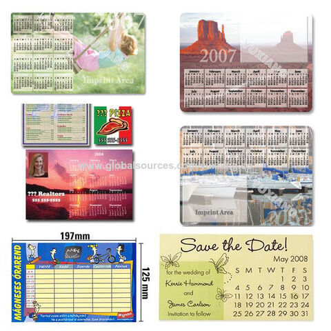 Ímãs de Geladeira Personalizados por Atacado: Calendários Mensais e Diários para Brindes Promocionais Direto da Fábrica