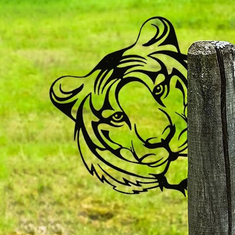 Venta al por mayor de decoraciones de jardín con diseño de silueta de animales cortadas con láser personalizadas, arte en metal para jardín