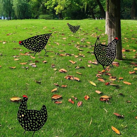 Venta al por mayor de estacas de jardín con silueta de animales cortadas con láser personalizadas, decoración de patio con forma de caballo negro, arte de metal para decoración