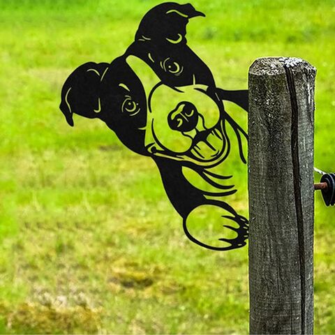Venta al por mayor de estacas de jardín con silueta de animales cortadas con láser personalizadas, decoración de patio con forma de caballo negro, arte de metal para decoración