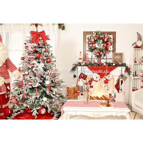 Adornos Navideños Rojos Premium Irrompibles, Juego de Bolas de Navidad Colgantes de Plástico