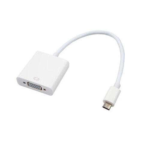Câble USB Type C vers VGA, Adaptateur USB-C, Convertisseur Type C vers VGA