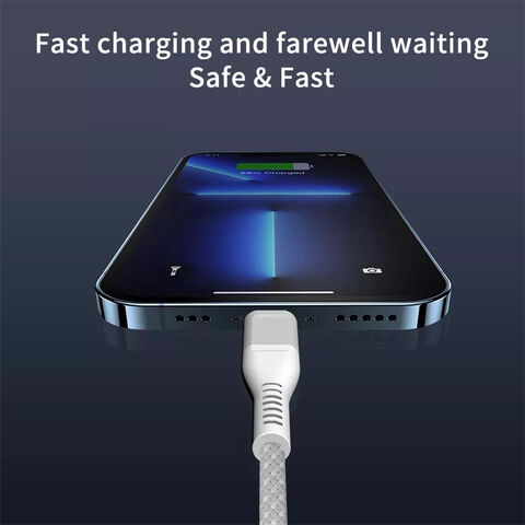 Carregador Rápido Cabo USB-C para Lightning para iPhone e iPad - Carregamento Rápido PD